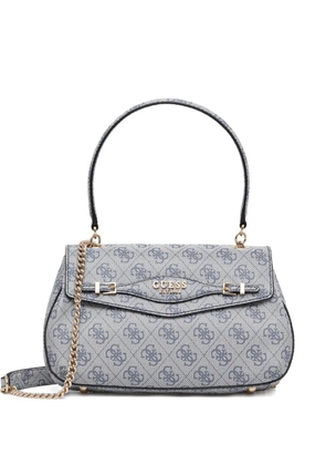 GUESS USA monogram-pattern chain satchel bag - Grey