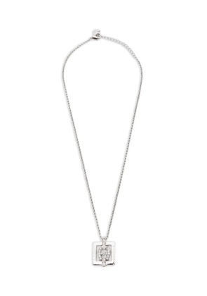 Aigner Kids crystal square-pendant necklace - Silver