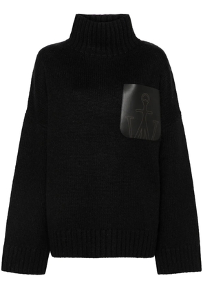 JW Anderson leather-pocket sweater - Black