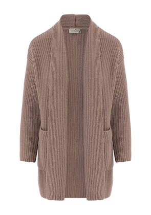 Bruno Manetti patch pocket ribbed knit cardigan - Brown