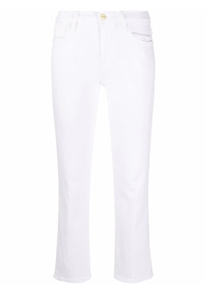 FRAME cropped straight-leg jeans - White
