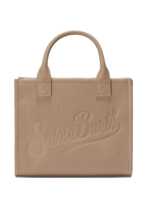 MC2 Saint Barth midi Vanity debossed leather tote bag - Neutrals