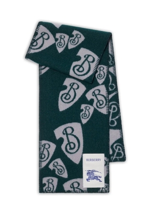Burberry B Shield wool scarf - Blue