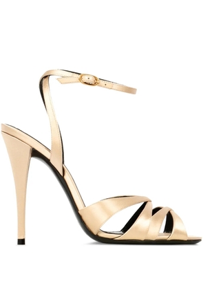 Saint Laurent 110 mm strappy heeled sandals - Neutrals