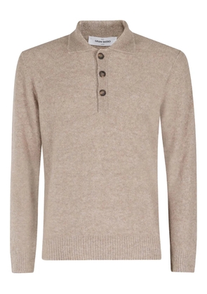Gran Sasso buttoned collared polo shirt - Brown