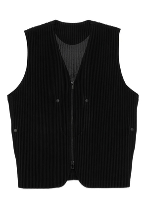 Homme Plissé Issey Miyake Quarry zipped gilet - Black
