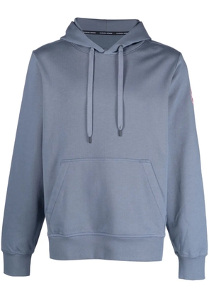 Canada Goose logo-patch cotton hoodie - Blue