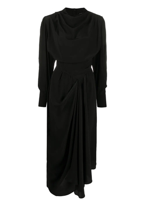 ISABEL MARANT draped midi dress - Black