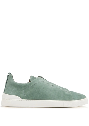 Zegna Triple Stitch suede sneakers - Green