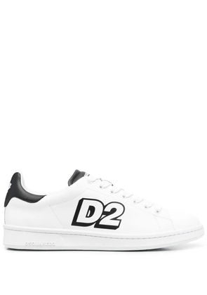 DSQUARED2 logo-print low-top lace-up sneakers - White