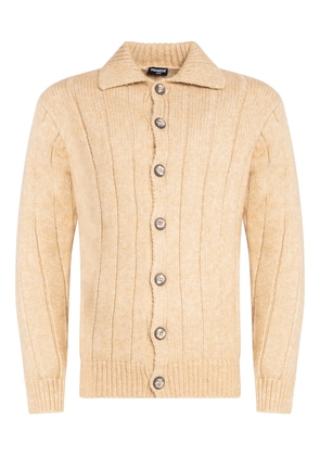 FRANZESE COLLECTION Button ribbed knit cardigan - Neutrals