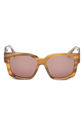 Max Mara Eyewear striped rectangle sunglasses - Brown