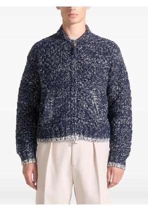 Manière De Voir Darel zip-up knitted cardigan - Blue