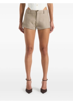 Manière De Voir belt loops tailored mini shorts - Neutrals