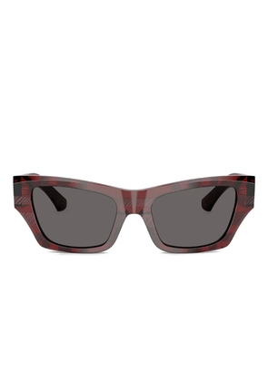 Burberry Eyewear check-pattern square sunglasses - Red