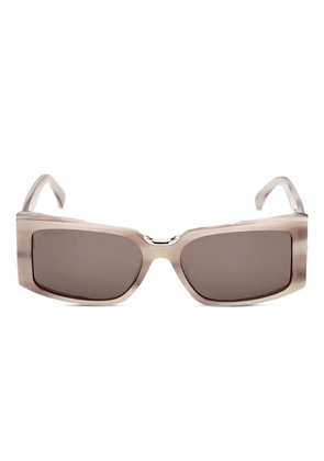 Max Mara Eyewear horn-effect rectangle sunglasses - Brown