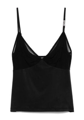 Versace Jeans Couture mesh-panelling top - Black
