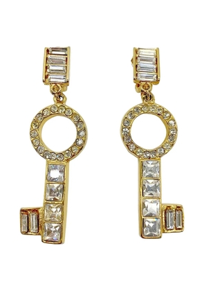 Jennifer Gibson Jewellery 1980s Ugo Correani crystal-embellished Statement earrings - Gold
