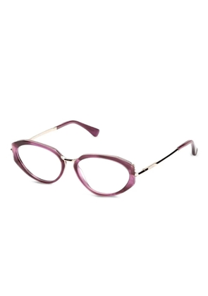 Max Mara Eyewear striped geometric frames - Purple