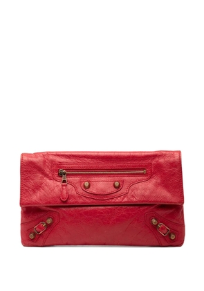 Balenciaga Pre-Owned 2012 Lambskin Motocross Giant 12 Envelope clutch bag - Red