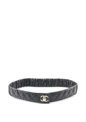 CHANEL Pre-Owned 1986-1988 matelasse logo belt - Black