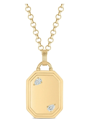 PHILLIPS HOUSE 18K yellow gold dog tag diamond necklace