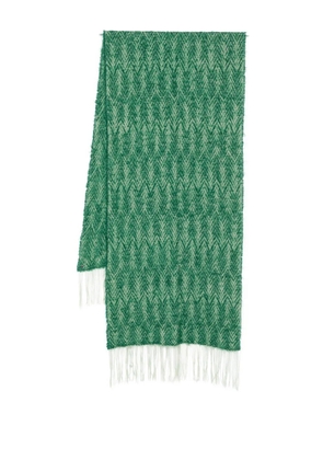 Dries Van Noten Pre-Owned 2010s herringbone scarf - Green