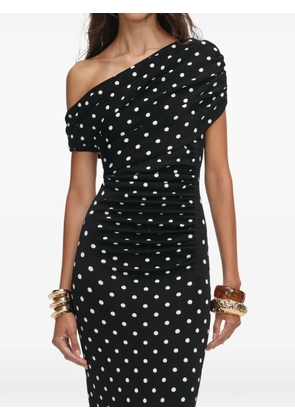 Self-Portrait polka-dot maxi dress - Black