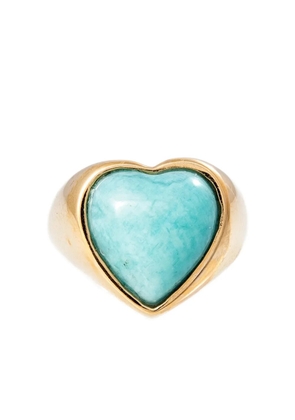 Jacquie Aiche 14K yellow gold heart-shaped amazonite ring