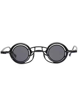 Rigards matte-finish round-frame glasses - Black