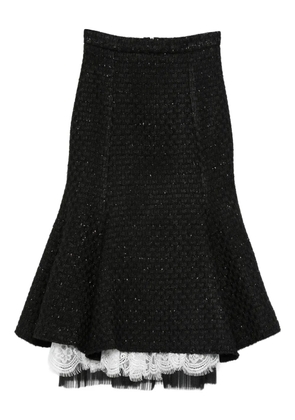 MIAU by Clara Rotescu Zion lace-trim midi skirt - Black