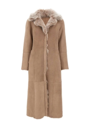 HiSO Maeve fur-collar coat - Neutrals