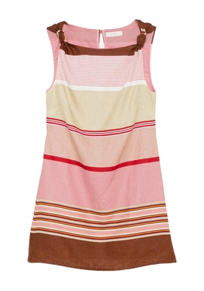 Faithfull the Brand Flor knot striped mini dress - Pink