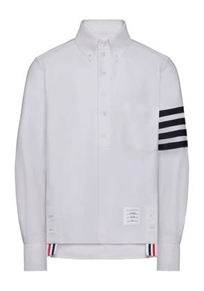 Thom Browne 4-Bar oxford polo shirt - White