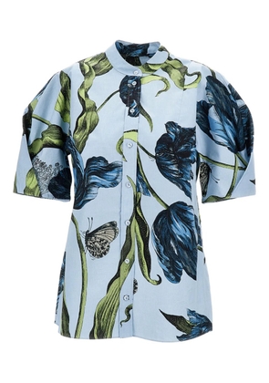 ERDEM tulip-print shirt - Blue