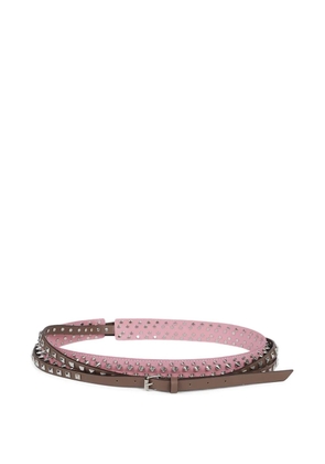 ALL IN studded triple belt - Pink
