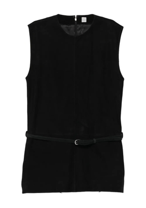 TOTEME belted suede top - Black