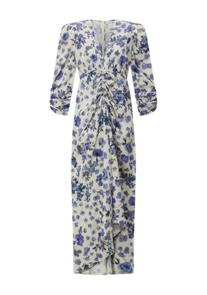 ISABEL MARANT maxi floral ruched dress - Neutrals