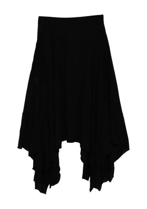 Yohji Yamamoto wool asymmetric skirt - Black