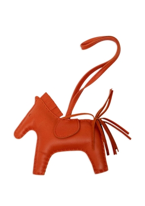 Hermès Pre-Owned 2019 Milo Lambskin Grigri Rodeo Bag Charm MM key chain - Orange