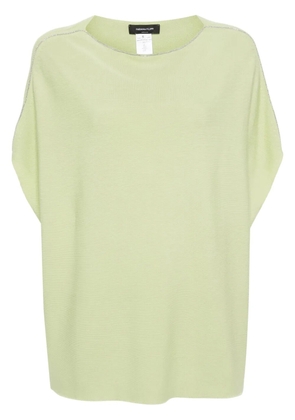 Fabiana Filippi beaded-trim sleeveless sweater - Green