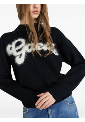 Gaelle logo detail sweater - Black
