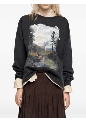 Bimba y Lola graphic-print sweatshirt - Grey