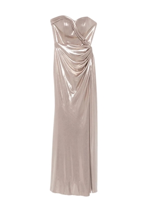 CRISTALLINI Angelina draped strapless dress - Silver