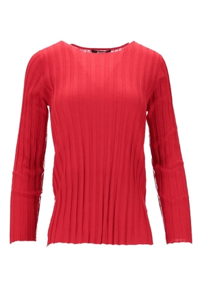 La-Rose ribbed girocollo top - Red