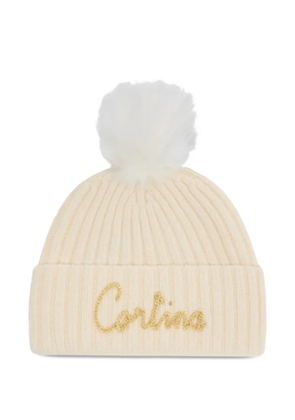 MC2 Saint Barth pom-pom ribbed beanie - Neutrals