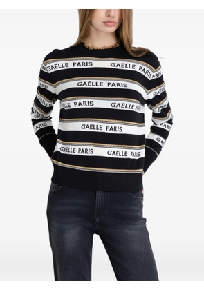 Gaelle striped jacquard sweater - Black