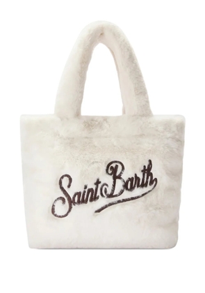 MC2 Saint Barth faux fur handle tote bag - White