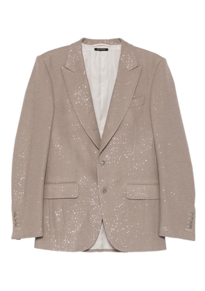 TOM FORD speckled two-button jacket - Neutrals