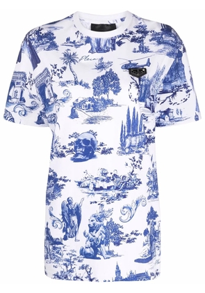 Philipp Plein graphic-print cotton T-shirt - White